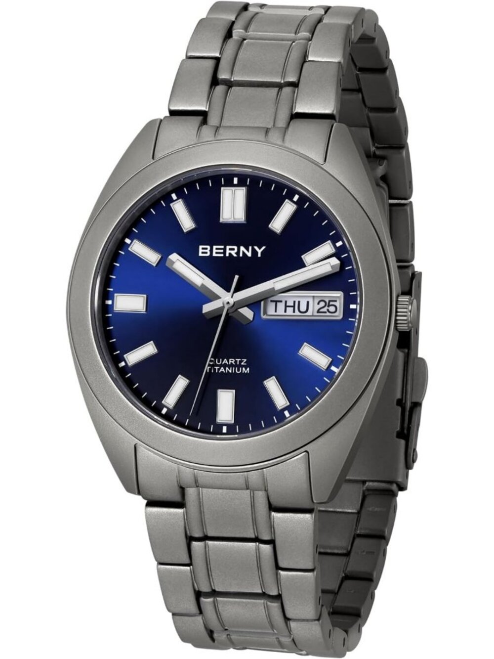 Stylish Titanium Men's Watch, Japanese Quartz Movement, Sweep Second Hand